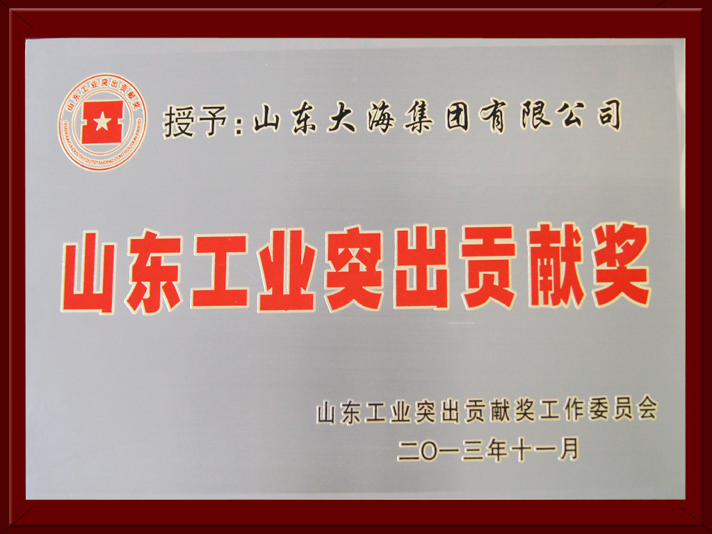 2013山东工业突出贡献奖